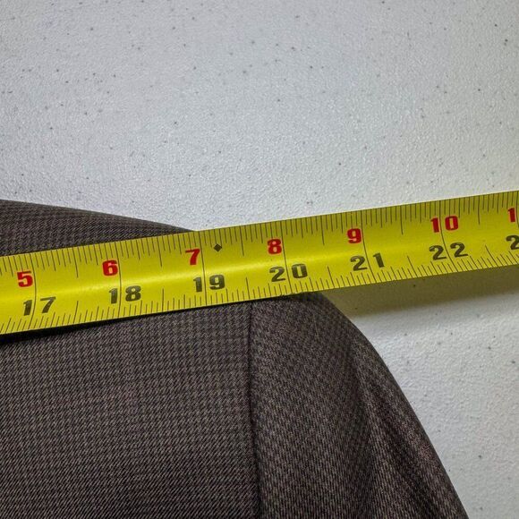 Chaps Blazer Men 42L Brown‎ Wool Cashmere Suit Jacket Business Casual Wedding - Picture 15 of 16